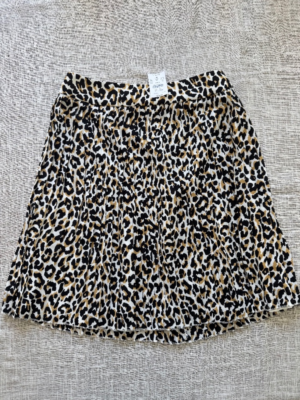 J.Crew Leopard Print Pleated Skirt Size 4 NWT Animal Print A-Line
